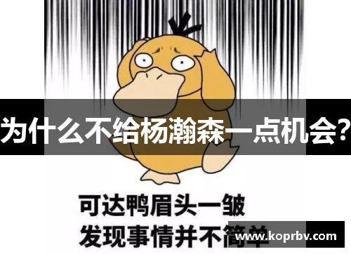 为什么不给杨瀚森一点机会？